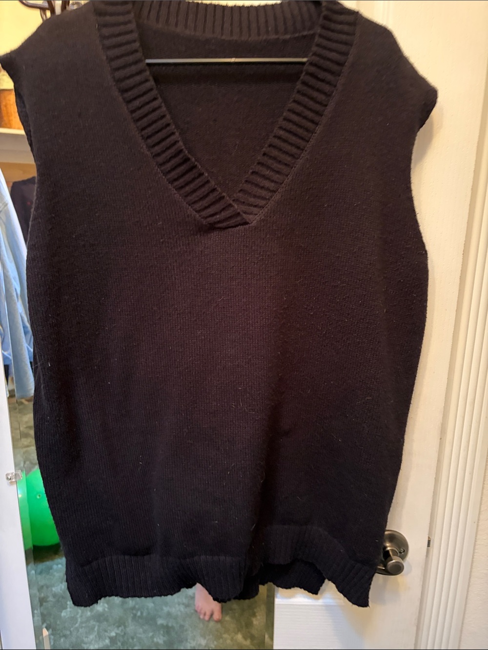 Men's Black V-Neck Sweater Vest